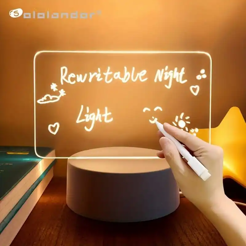 Customizable 3d Led Message Board Lamp Warm Glow Perfect Gift
