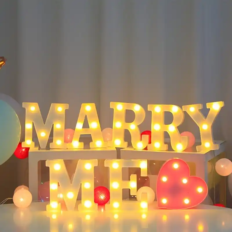 Customizable Led Alphabet Number Lights Wedding Birthday Outdoor Decor