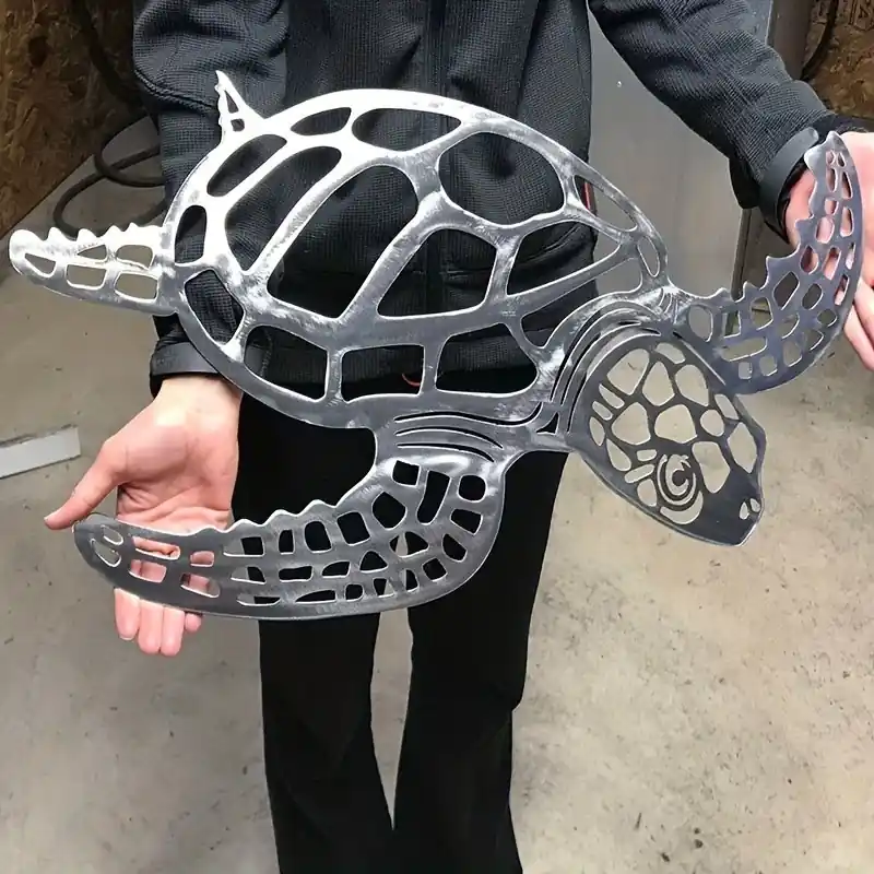 Metal Sea Turtle Wall Art Beach Theme Decor For Living Rooms