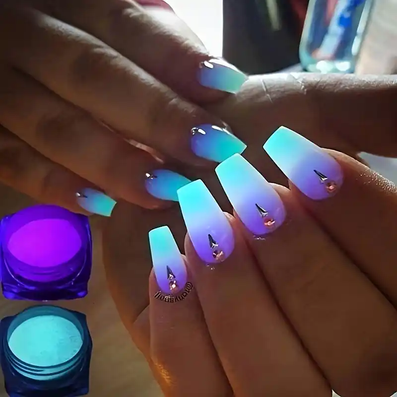 Neon Glowinthedark Nail Polish Powder Luminous Punk Gothic Nail Art