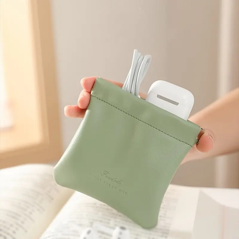 Compact Faux Leather Coin Purse Lightweight Durable Stylish Key Holder