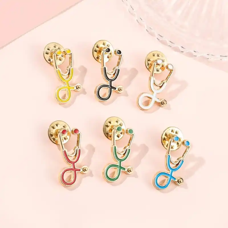 Stylish Mini Stethoscope Brooch Pin Perfect Gift For Medical Professionals