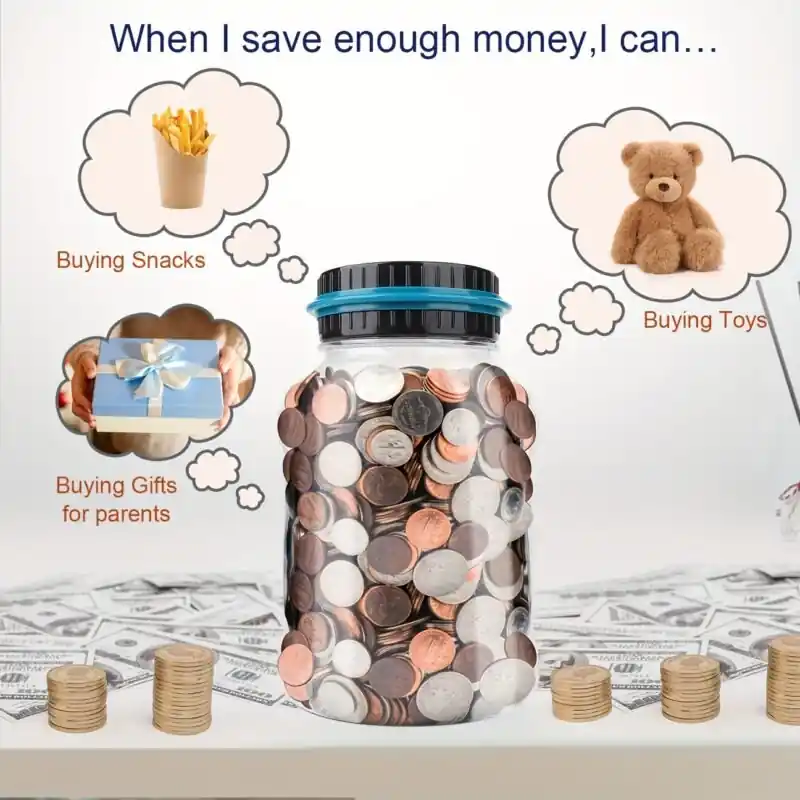Interactive Digital Coin Counting Jar Kids Savings Bank 800 Coins