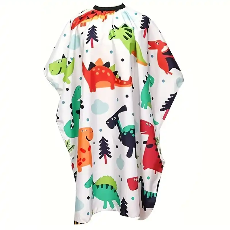 Unisex Waterproof Haircut Cape Adjustable Dinosaur Design For Salon Home