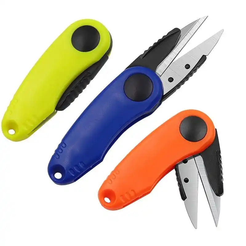 Stainless Steel Folding Fishing Scissors With Leather Sheath Essential Gear