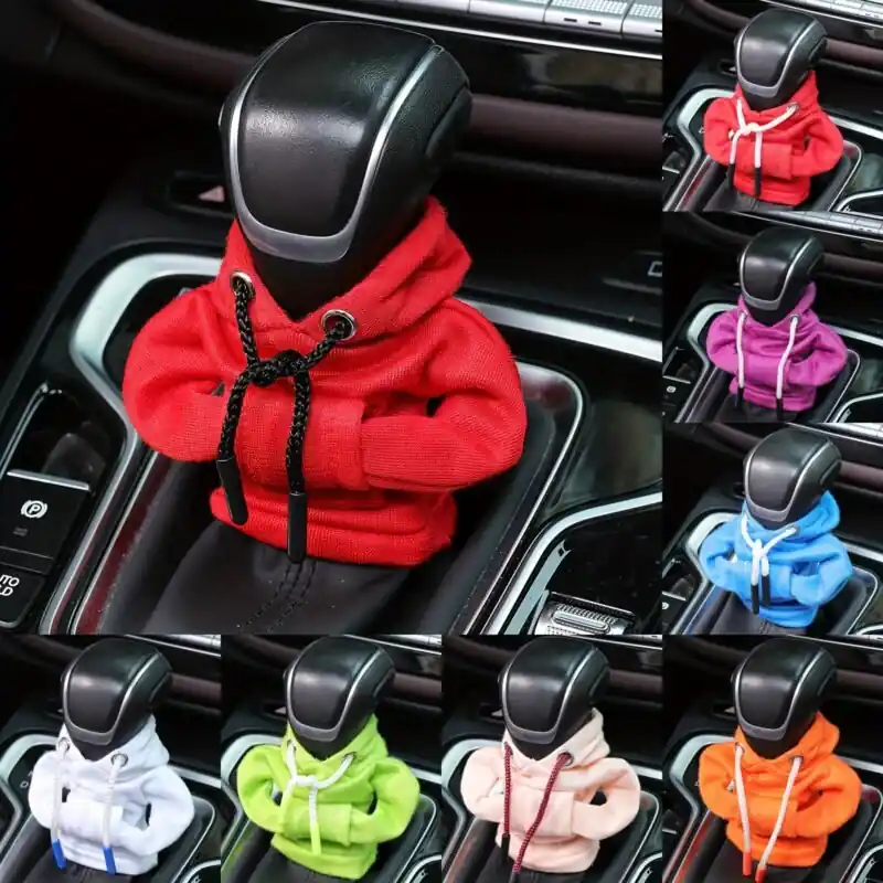 Large Universal Car Gear Shift Cover Hoodie Fashionable Auto Knob Decor
