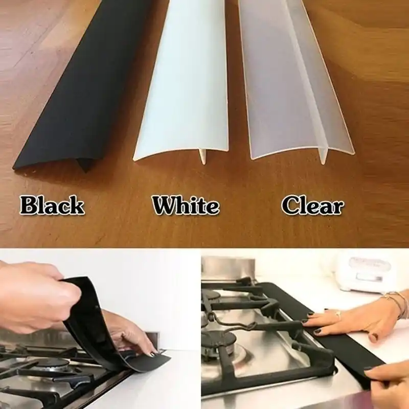 Silicone Stove Gap Cover Heat Resistant Kitchen Counter Filler 2pack