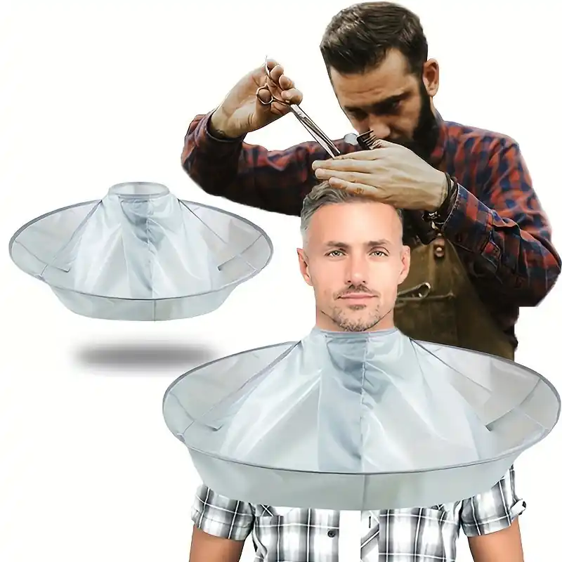 Foldable Waterproof Hair Cutting Cape Diy Salon Umbrella Cloak Wrapper