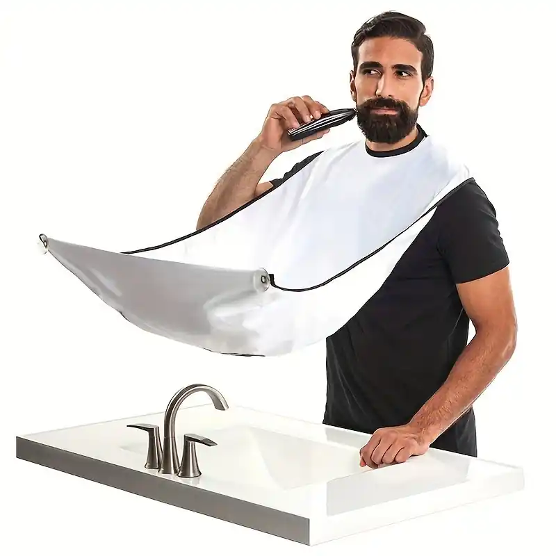 Mens Beard Shaving Apron Hair Catcher Grooming Bib For Clean Shave