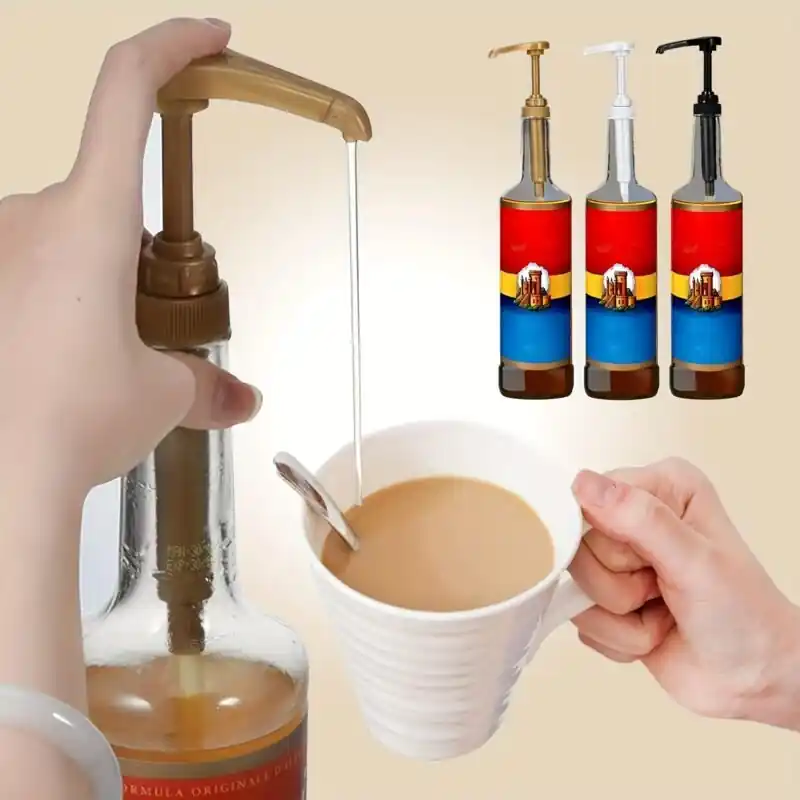 Universal Coffee Syrup Pump Fits 750ml Bottles Anticlog Nospill Design