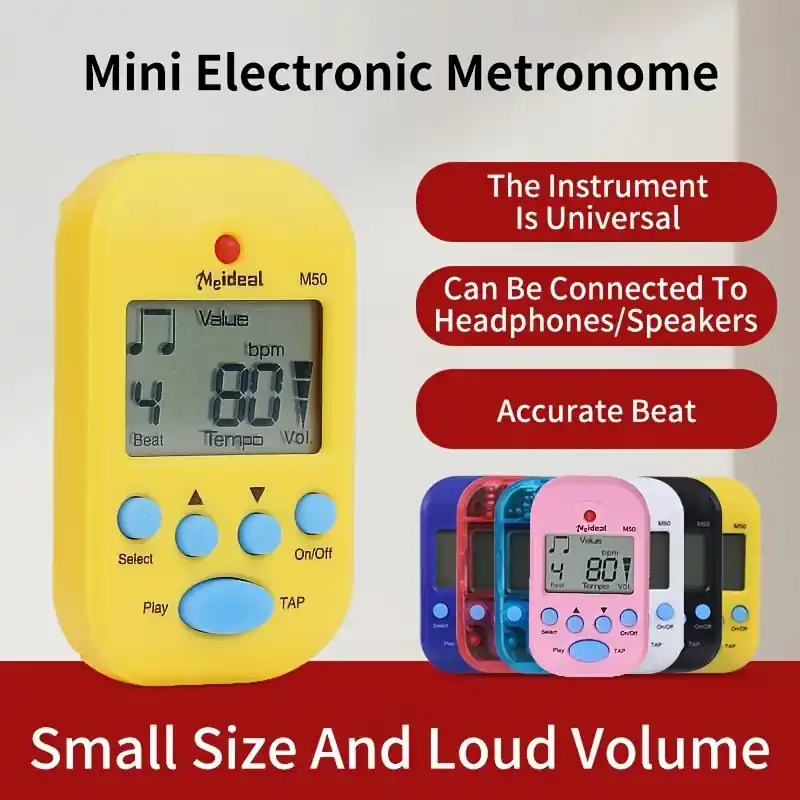 Portable Multifunctional Digital Metronome With Volume Control For Musicians