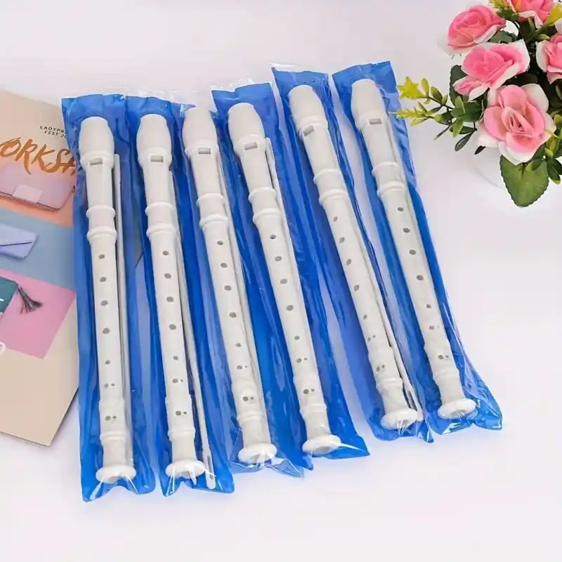 Beginnerfriendly Durable Eighthole White Flute For Early Music Education