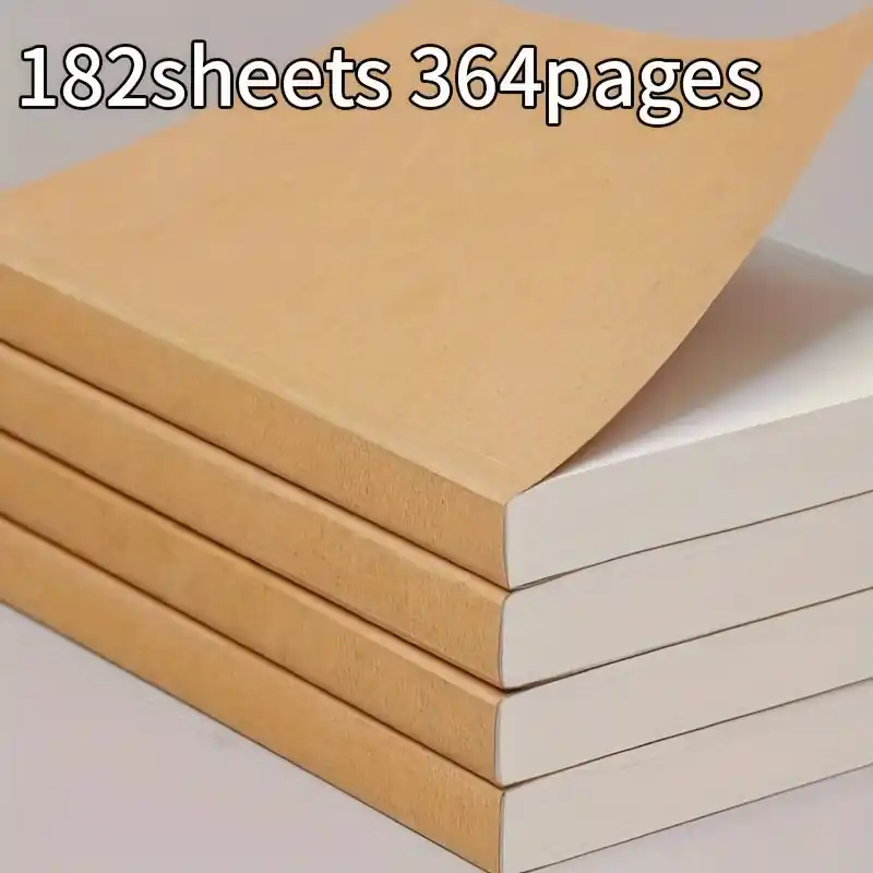 Extra Thick Retro Notebook 182 Sheets Kraft Paper Sketch Doodle