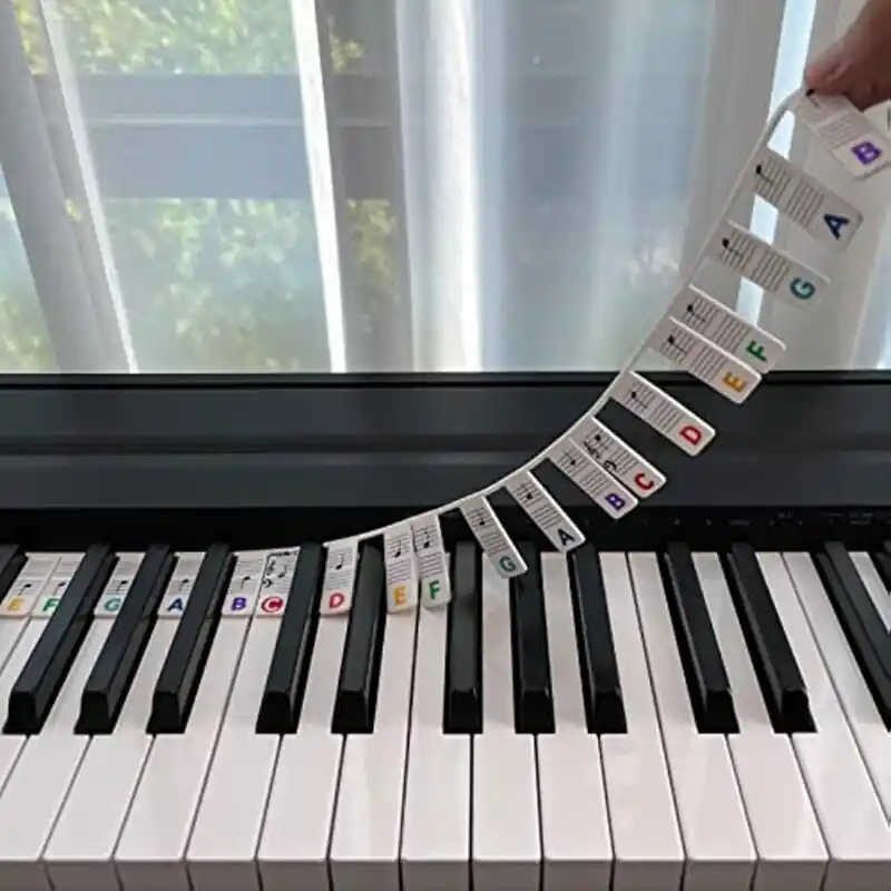 88key Silicone Piano Note Guide Detachable Reusable No Stickers Beginnerfriendly