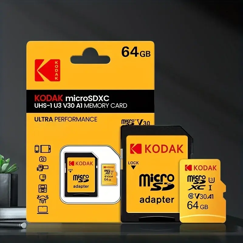 Kodak 32gb64gb Highspeed Waterresistant Memory Card With Sd Adapter