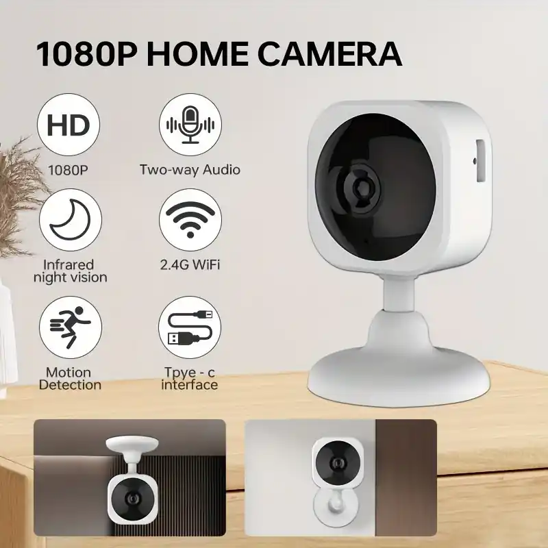 1080p Wireless Indoor Security Camera With Motion Detection 2way Audio