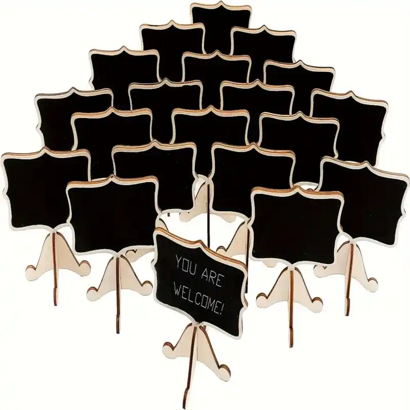 20pcs Mini Chalkboard Signs Elegant Reusable Table Labels For Events