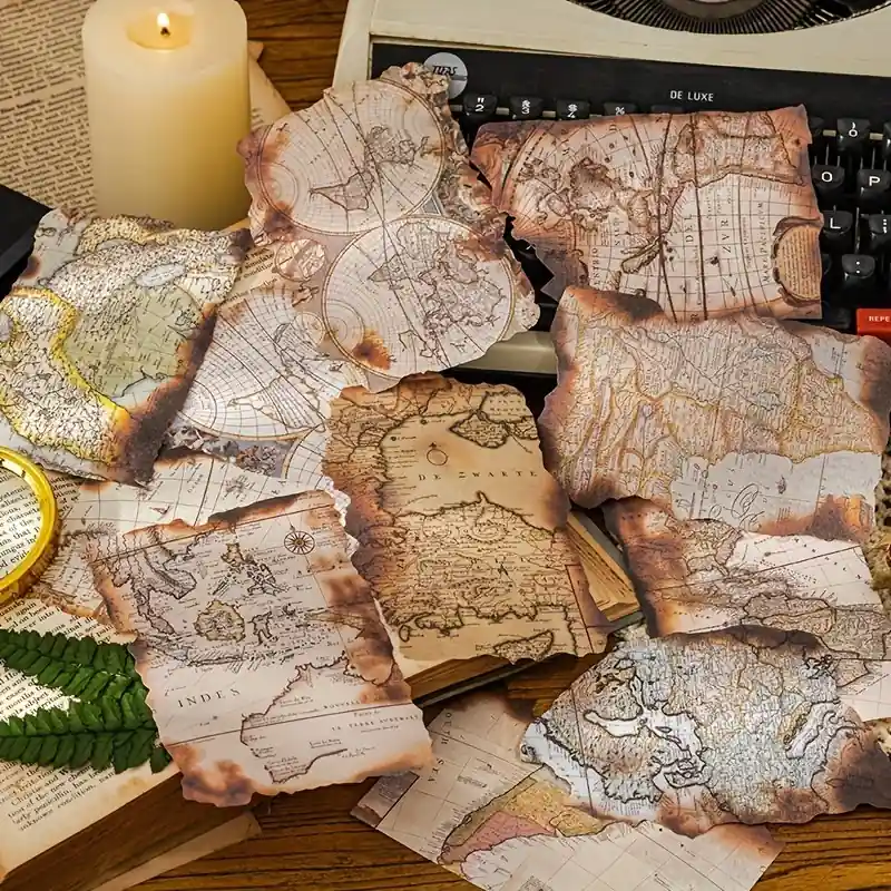 Vintage Burned Scrapbook Paper 30 Sheets For Journals Retro Decor