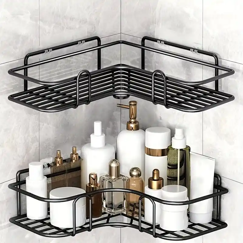Nodrill Easy Mount Corner Shelf Sleek Spacesaving Organizer Moistureresistant