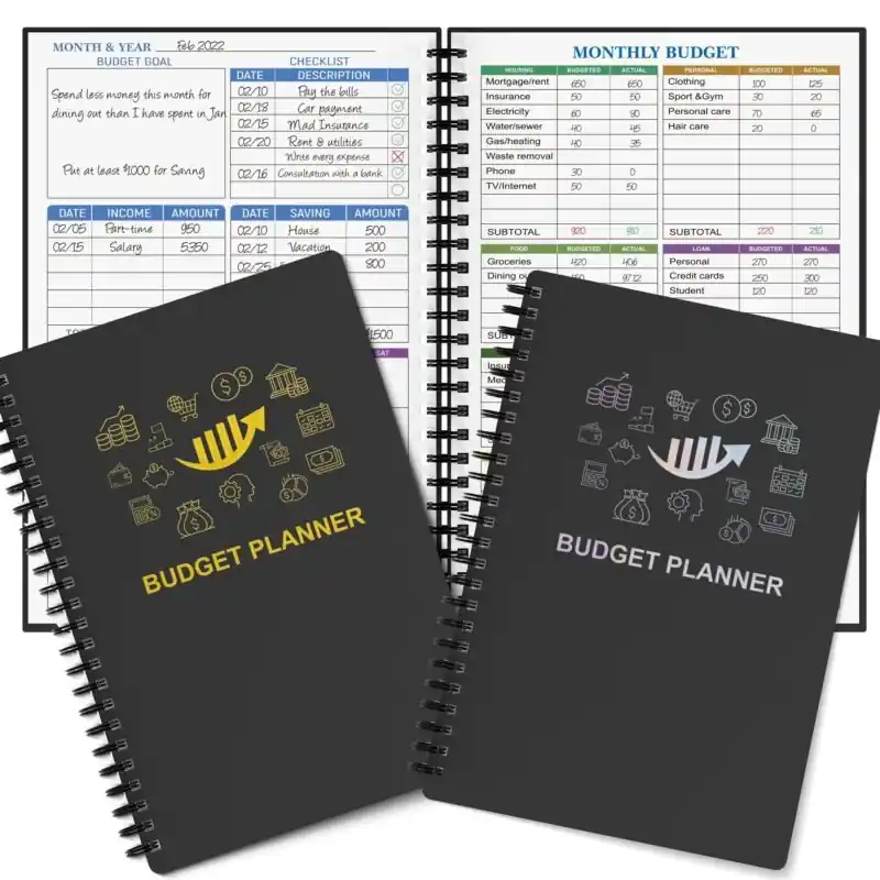 Undated A5 Budget Planner Monthly Finance Organizer Expense Tracker