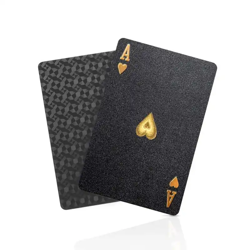 Black Foil Waterproof Playing Cards Perfect For Poker Cardistry