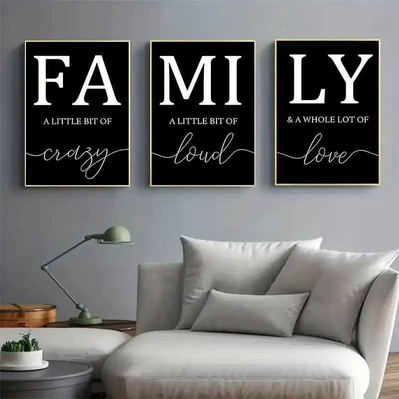 Modern Frameless Minimalist Canvas Art Set 3piece Wall Decor