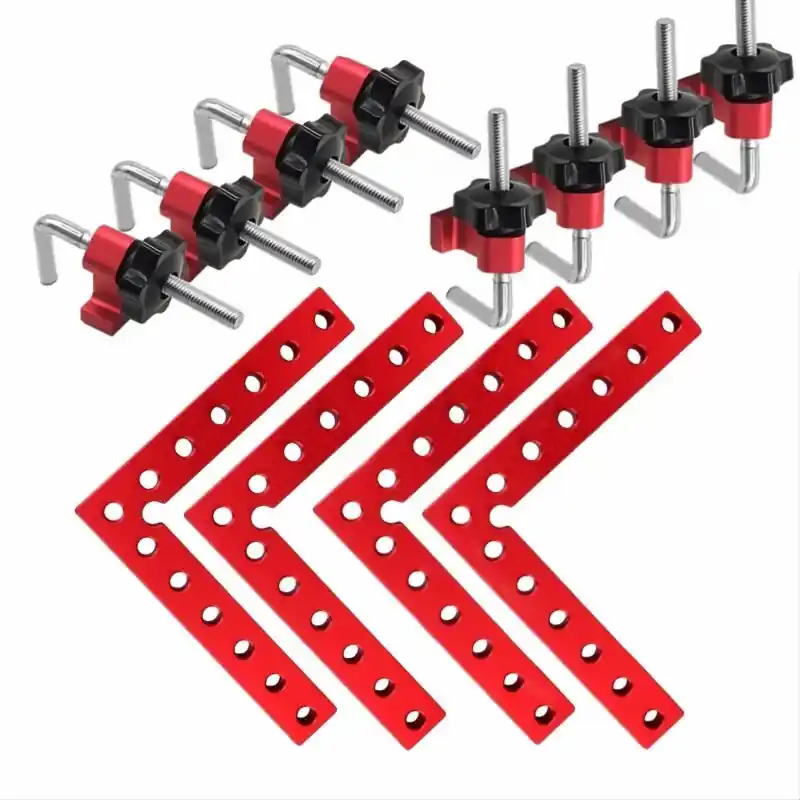 4pack 90 Aluminum Positioning Squares Right Angle Woodworking Clamps