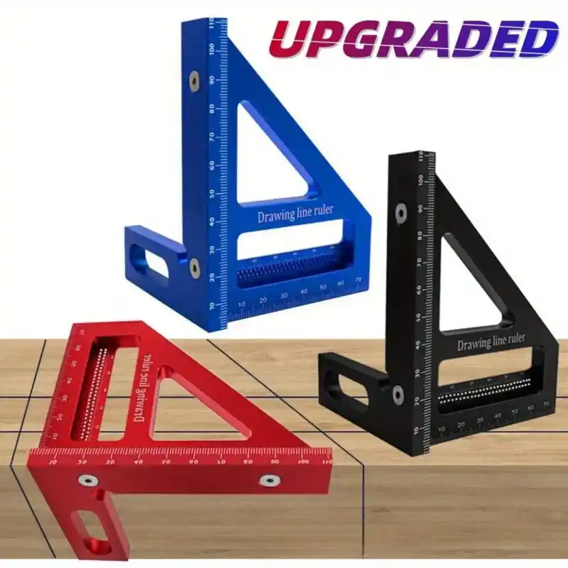 Precision Aluminum Alloy Miter Triangle Ruler Carpentry 3d Measuring Tool
