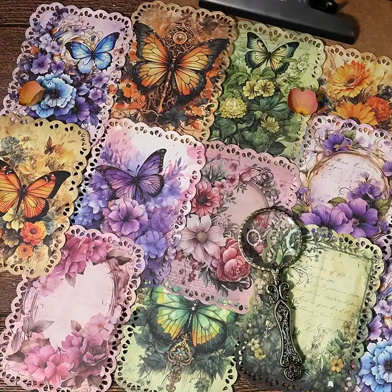 Vintage Botanical Scrapbook Paper Pack 20 Sheets Retro Craft