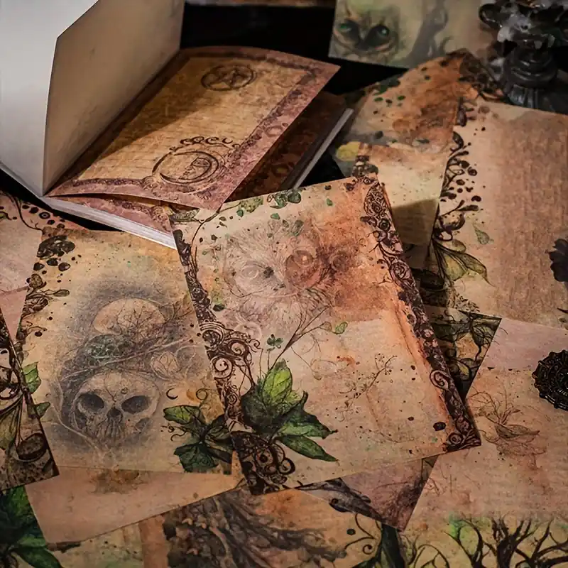 Vintage Magic Dark Scrapbook Paper 60 Sheets Diy Journal Decor