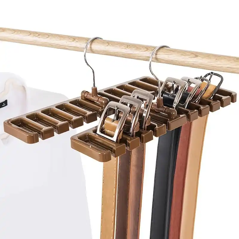 Spacesaving 10hole Belt Tie Scarf Hanger Large Capacity