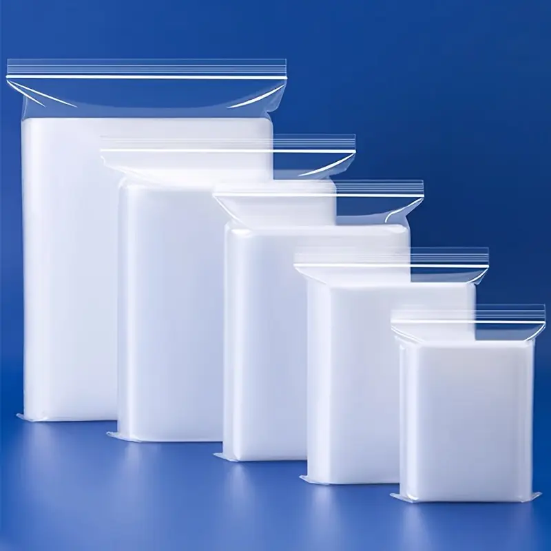 100pcs Clear Resealable Zip Lock Bags Food Storage Travel