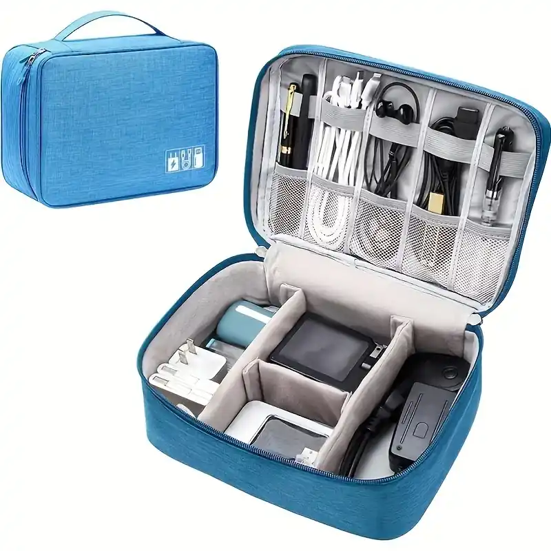 Waterproof Electronics Organizer Portable Durable Storage For Cables Chargers Phones