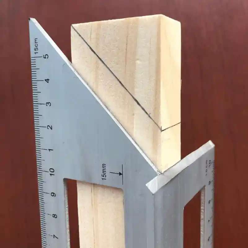 Multifunctional Aluminum Woodwork Scriber Truler 4590 Degree Angle Gauge