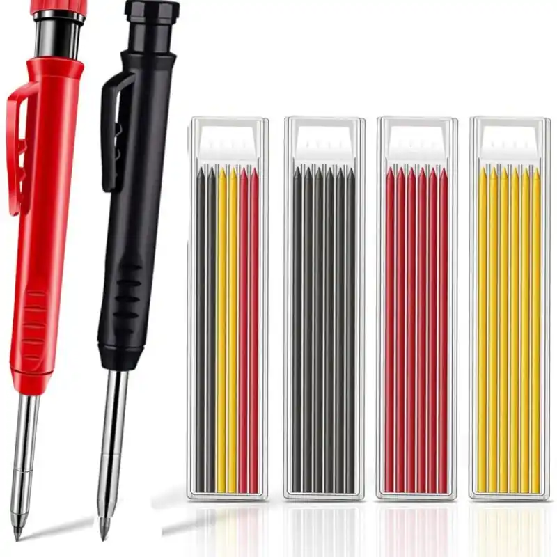 Professional Carpenter Pencil Set Woodworking Tools With 3color Mechanical Refills