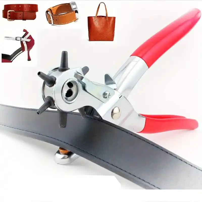 Heavy Duty 9 Leather Hole Punch Tool 6 Size Revolving