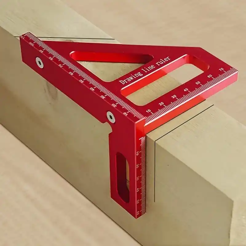 4590 Aluminum Alloy Miter Triangle Ruler Woodworking Square Protractor