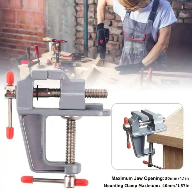 30mm Mini Bench Vise Portable Aluminum Clamp For Hobby Woodworking