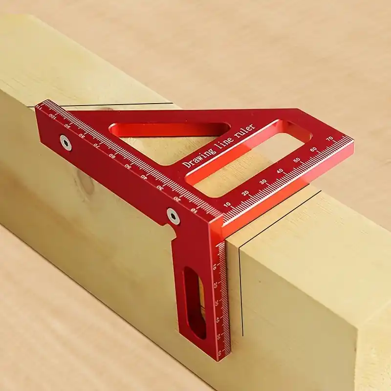 Precision Aluminum Alloy Square Miter Ruler Lightweight Durable Tool