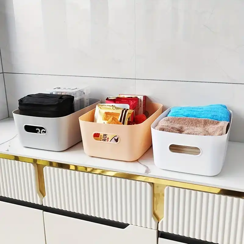 Large Capacity Portable Desktop Storage Basket Multifunctional Cosmetic Organizer Box