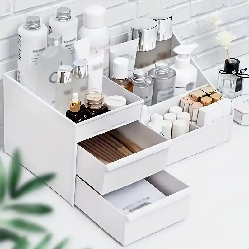 Largecapacity Vanity Organizer Polished Desktop Storage For Cosmetics Jewelry