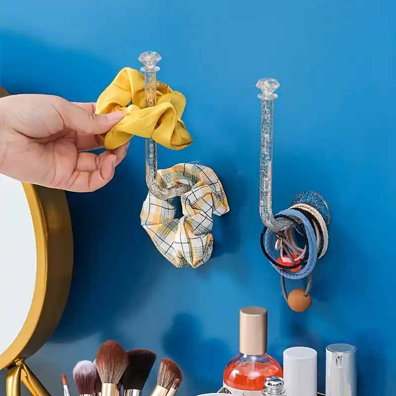 Multifunctional Crystal Wall Hook Ideal For Necklaces Jewelry And Keychains