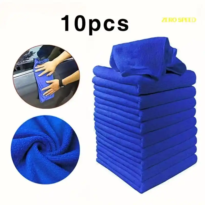 Ultraabsorbent 10pc Microfiber Towels For Car Home Multipurpose Cleaning