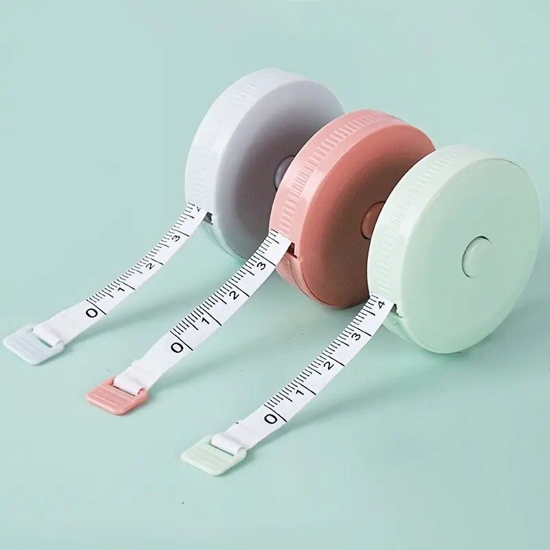 1pc Soft Ring Shaped 150cm Automatic Retractable Tape Measure
