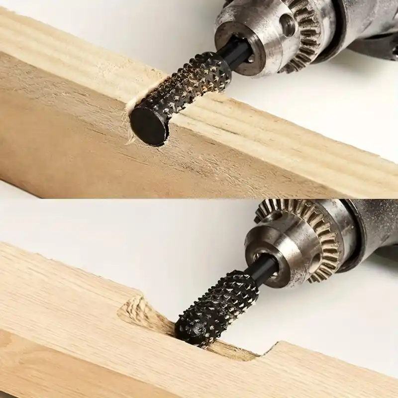 10piece Rotary Rasp Drill Bit Set For Precision Wood Carving Diy