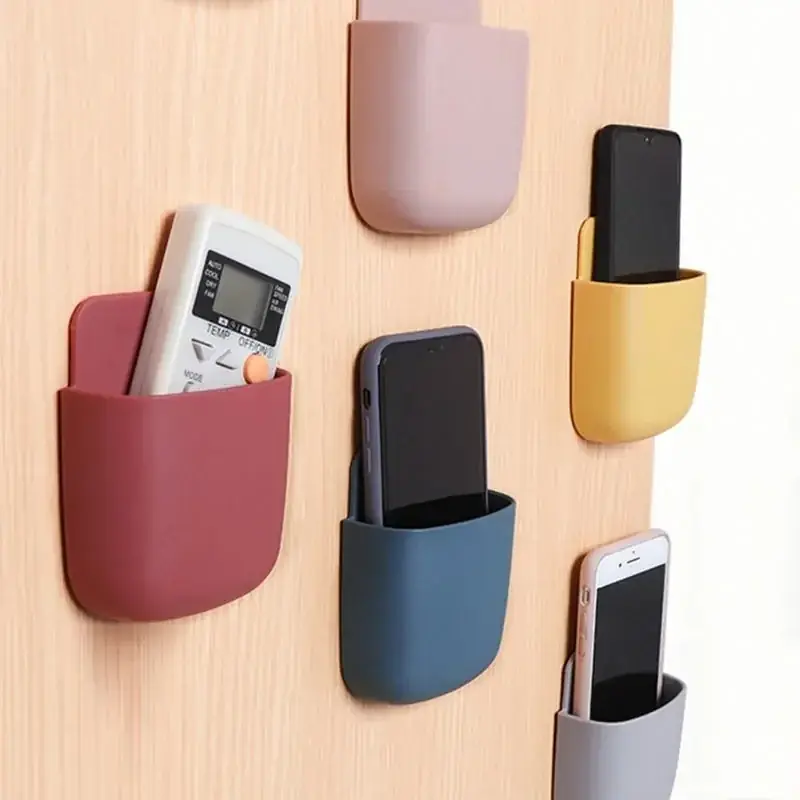 Adhesive Wallmounted Storage Box For Phone Remote Multipurpose Organizer