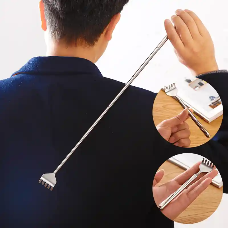 Extendable Stainless Steel Back Scratcher Antiitch Massager For Wellness