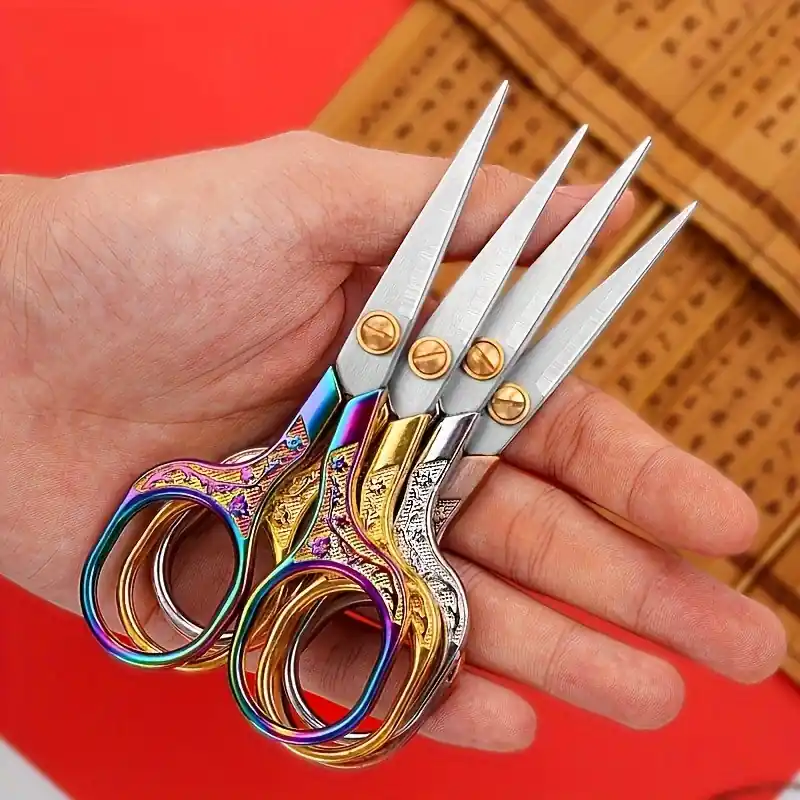 Vintage Stainless Steel Sewing And Embroidery Scissors Fabric Thread Cutter