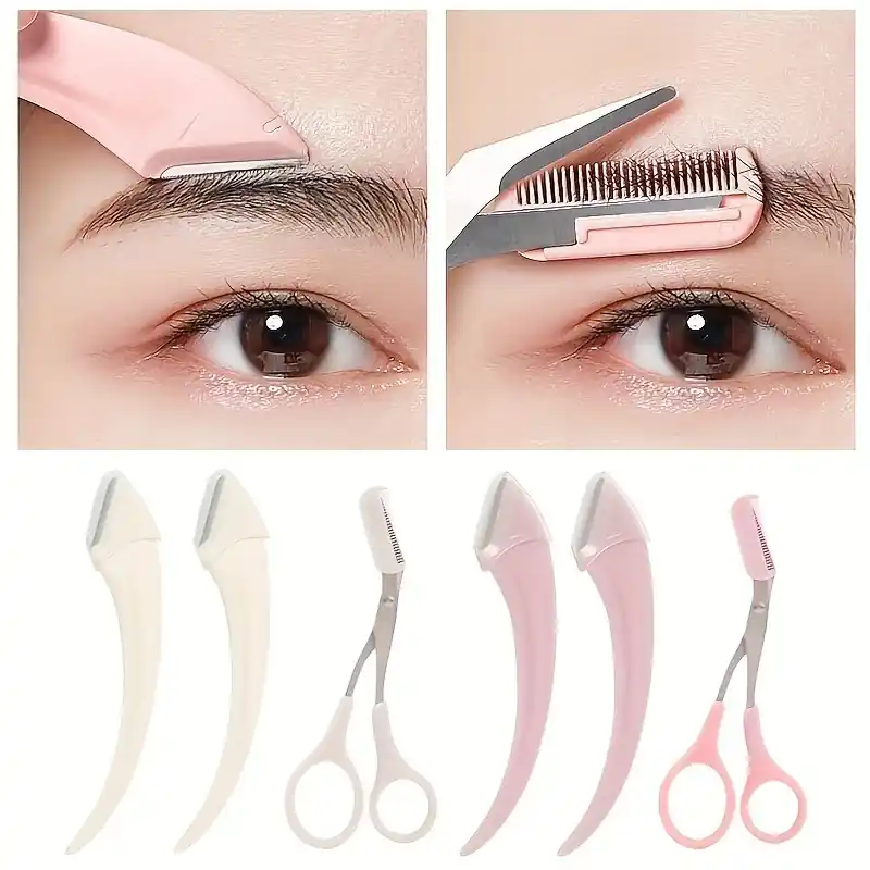Hypoallergenic Precision Eyebrow Grooming Set Batteryfree Ideal For Beginners