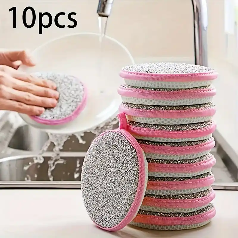 Doublesided Dishwashing Sponge Set Oil Stain Remover Kitchen Tool